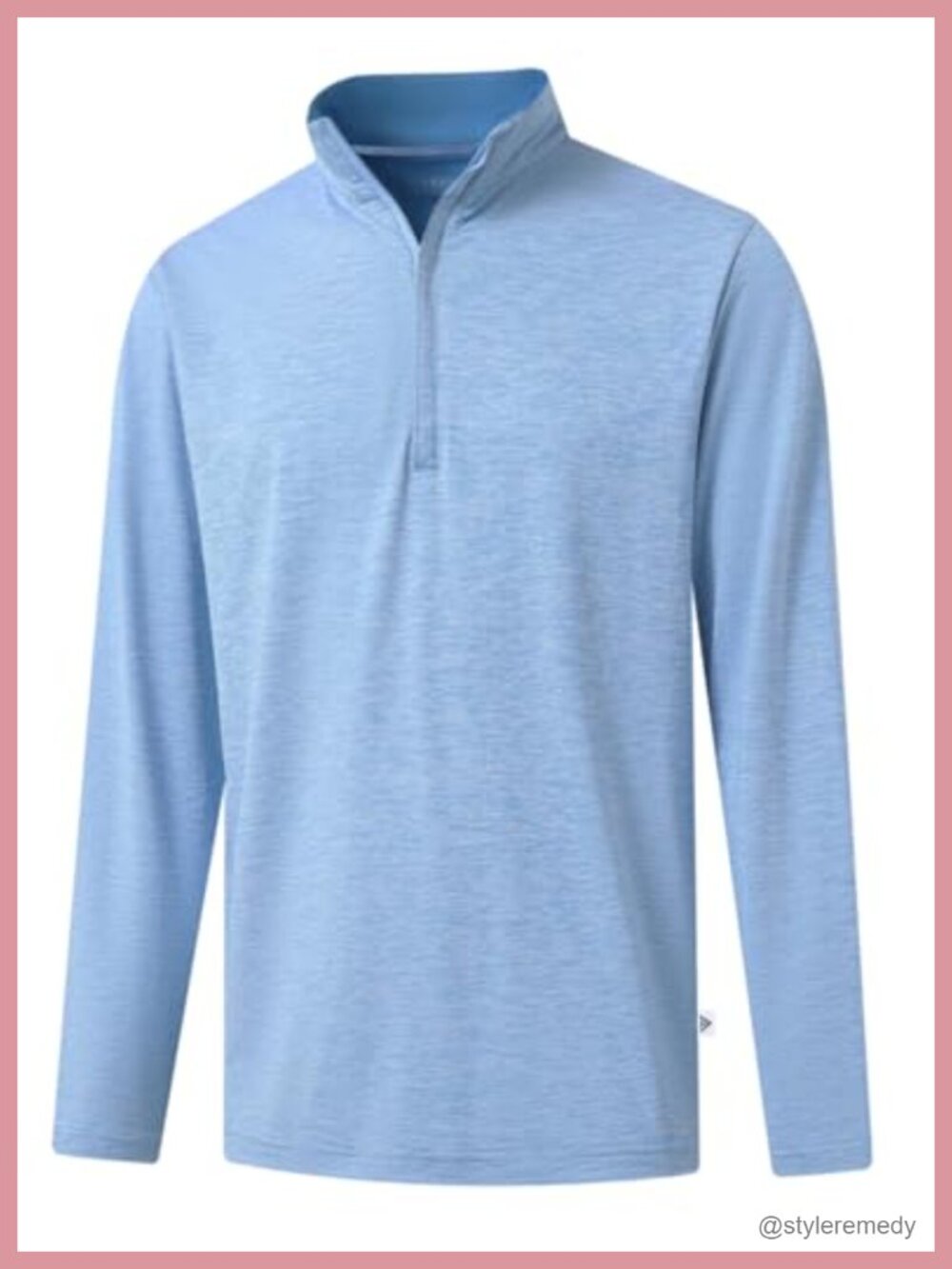 Quarter Zip Pullover Men Dry Fit Brushed Performance Long Sleeve Golf